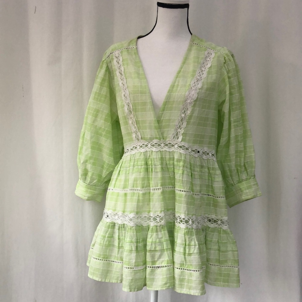 Free People boho oversized blouse small